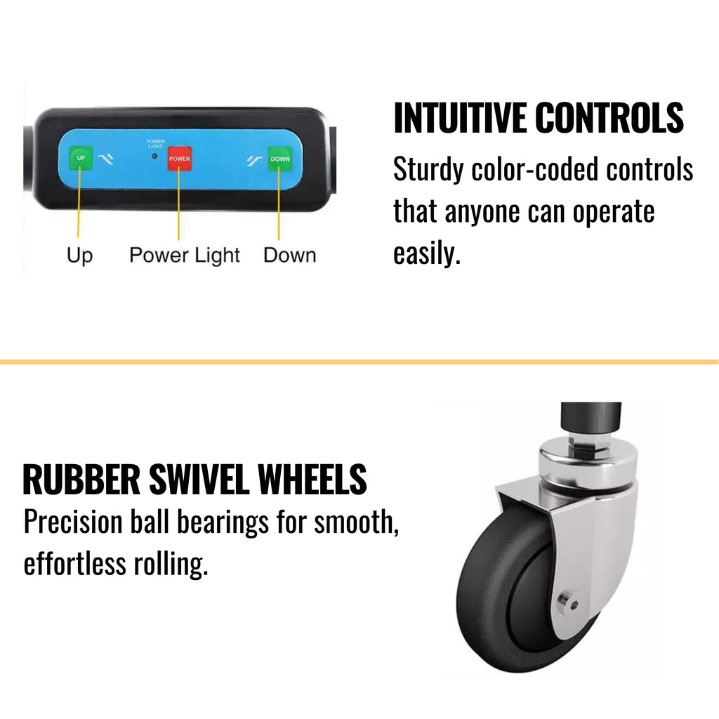 Climbing Wheelchair - Controls And Swivel Wheels