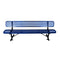 Elegant 8FT Blue Steel Bench With Backrest And Thermoplastic Coating (SAK23567)-SASKBY