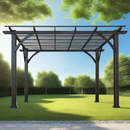 [10x12FT] Premium Outdoor Brown Cedar Wood Pergola For Spacious Patios (SAK45639)