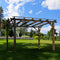 Elegant Brown Cedar Wood Pergola For Spacious Outdoor Patios (SAK45639)-SAKSBY