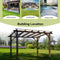 [10x12FT] Premium Outdoor Brown Cedar Wood Pergola For Spacious Patios (SAK45639) SAKSBY - Outdoor View