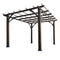 [10x12FT] Premium Outdoor Brown Cedar Wood Pergola For Spacious Patios (SAK45639) SAKSBY - White Background View
