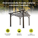 Elegant Brown Cedar Wood Pergola For Spacious Outdoor Patios (SAK45639)-SAKSBY