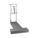 Elina Pilates Aluminum Adjustable Push Through Bar Pilates Wall Unit [USA 300010] (SAK54218) - Saksby Wholesale - Front Side View gray Color