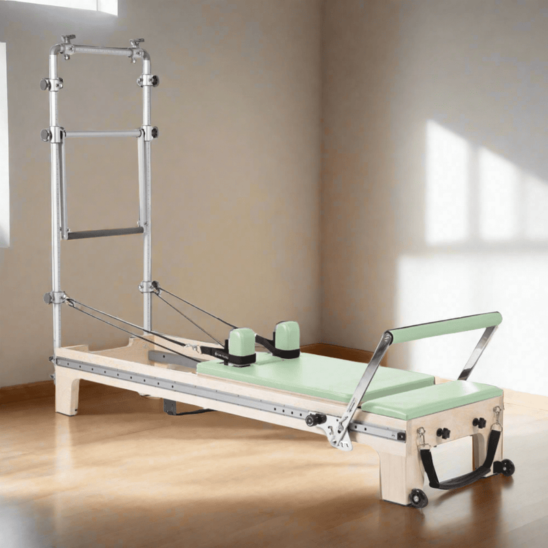 ELINA PILATES Professional Reformer Master Instructor Tower With Adjustable Pulleys And Ultra Quiet Trolley (SAK21934)