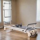 Elina Pilates Master Instructor Professional Reformer Tower With Adjustable Pulleys And Ultra Quiet Trolley (SAK21934) - Saksby Wholesale - Gray Color Lifestyle Image