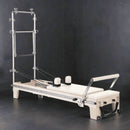 Elina Pilates Master Instructor Professional Reformer Tower With Adjustable Pulleys And Ultra Quiet Trolley (SAK21934) - Saksby Wholesale - Color Ivory Lifestyle Image