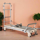 Elina Pilates Master Instructor Professional Reformer Tower With Adjustable Pulleys And Ultra Quiet Trolley (SAK21934) - Saksby Wholesale - Color Mocha Lifestyle Image
