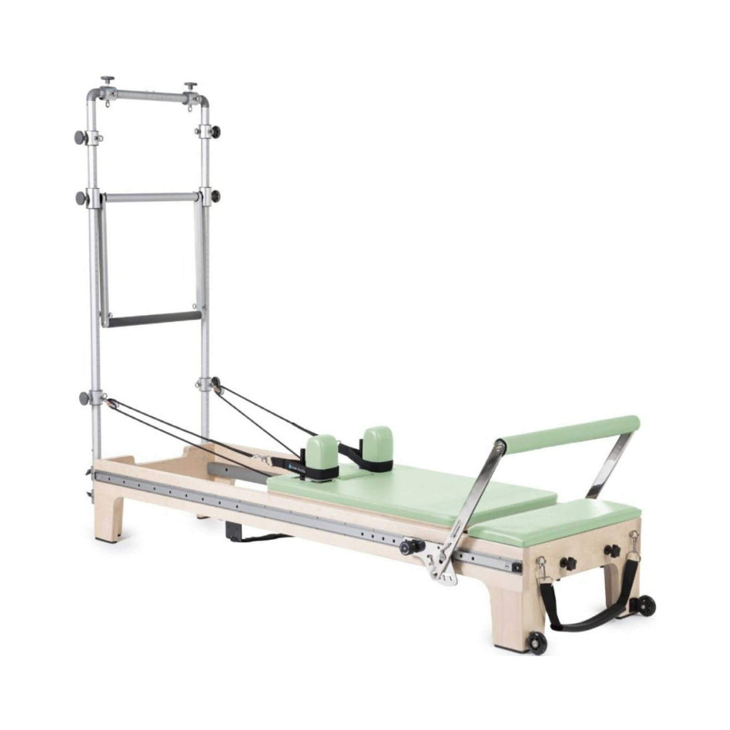 Elina Pilates Master Instructor Professional Reformer Tower With Adjustable Pulleys And Ultra Quiet Trolley (SAK21934) - Saksby Wholesale - Green Color