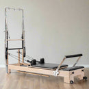 Elina Pilates Lignum Wooden Reformer With Tower [USA 300500] (SAK54321) - Saksby Wholesale - Black Color Lifestyle Image