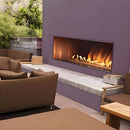 Empire Comfort Systems Carol Rose Coastal Linear Outdoor Fireplace [OLL48/60FP12SN] (SAK19841) - Saksby Wholesale Lifestyle Image In Living Room