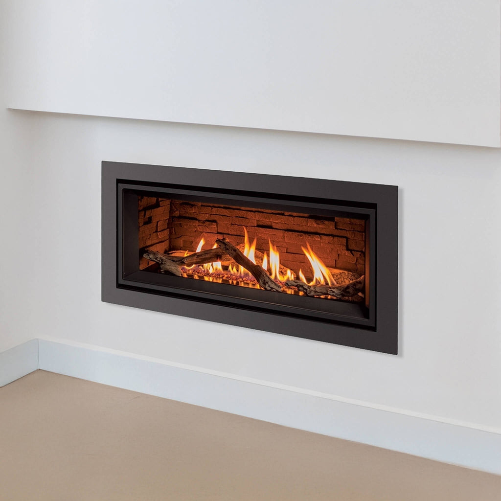 Enviro C34-2 Linear Nova Direct Vent Gas Fireplace (SAK50281) - Saksby Wholesale - Installed In Wall Lifestyle Image