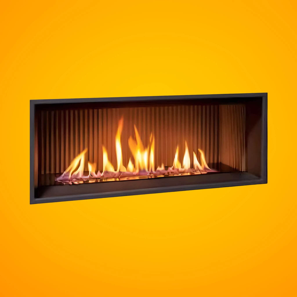 Enviro IPI Direct Vent Linear Natural Gas Fireplace Dexen With Burner Tray, Vermiculite, Top Led Kit, Steel Liner & Remote Control [C34ID] (SAK37951)
