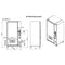 EPX 6ft Snacks And Drinks Combo Vending Machine With Dual Zone Refrigeration And Bill Acceptor SAK47539 Saksby - Dimensions