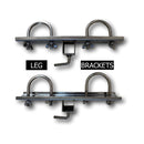 Extra-Large 52-Inch Stainless Steel Propane And Charcoal BBQ Rotisserie (SAK14873) - Saksby Wholesale - Leg Bracket View