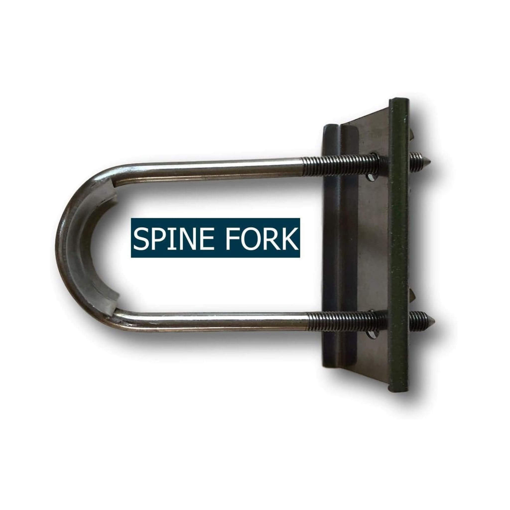 Extra-Large 52-Inch Stainless Steel Propane And Charcoal BBQ Rotisserie (SAK14873) - Saksby Wholesale - Spine Fork View