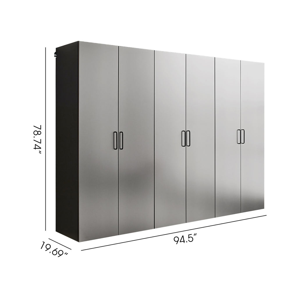 Extra Large 96-Inch Garage Cabinet Storage Set With Soft-Close Doors And Adjustable Shelves (SAK74369) - Saksby Wholesale - Dimensions