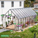 [10X20FT] Extra-Large Heavy-Duty Outdoor Backyard Greenhouse With Adjustable Roof Vents, 4MM (SAK59482)  - Saksby Wholesale - Dimensions