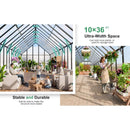 Extra-Large Heavy-Duty Outdoor Walk-In Greenhouse With Adjustable Roof Vents, 4MM (SAK26174) - Saksby Wholesale - Space And Structure Features