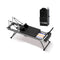 Extra Large Multi-Functional Pilates Reformer Machine With Dynamic Resistance Cords And Aerobic Rebounder, Black (SAK32879) - Saksby Wholesale - Full And Fold Display In White Background