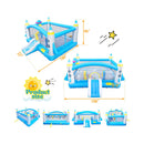 Extra Large Multifunctional Jump 'N Slide Inflatable Bouncer With Blower (SAK81243) - Saksby Wholesale - Dimensions