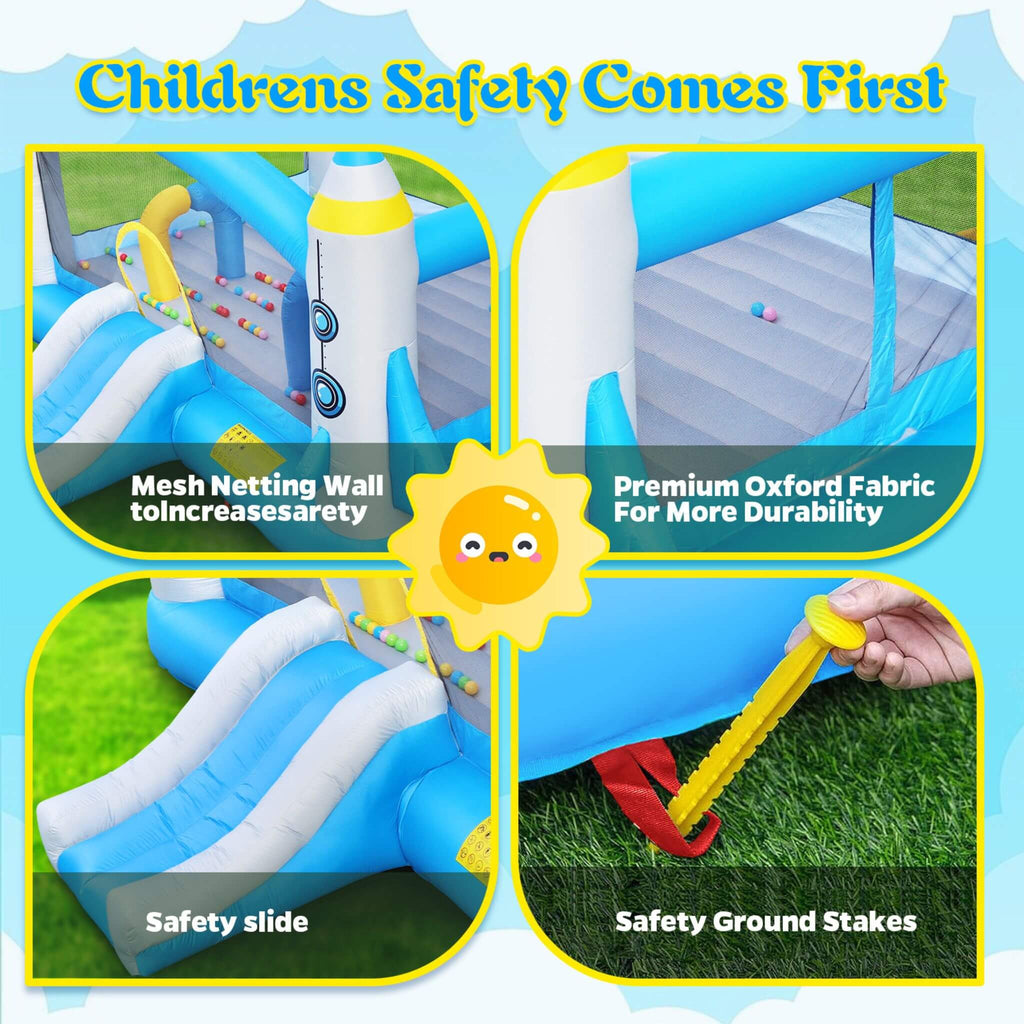 Extra Large Multifunctional Jump 'N Slide Inflatable Bouncer With Blower (SAK81243) - Saksby Wholesale - Features