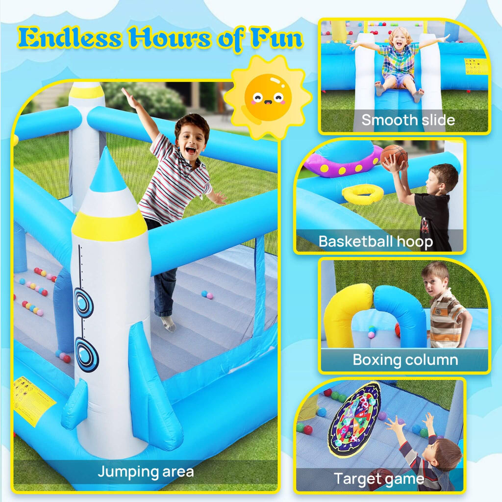 Extra Large Multifunctional Jump 'N Slide Inflatable Bouncer With Blower (SAK81243) - Saksby Wholesale - Functions