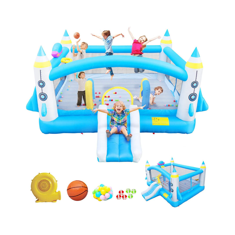 Extra Large Multifunctional Jump 'N Slide Inflatable Bouncer With Blower (SAK81243) - Saksby Wholesale - Package Inclusions