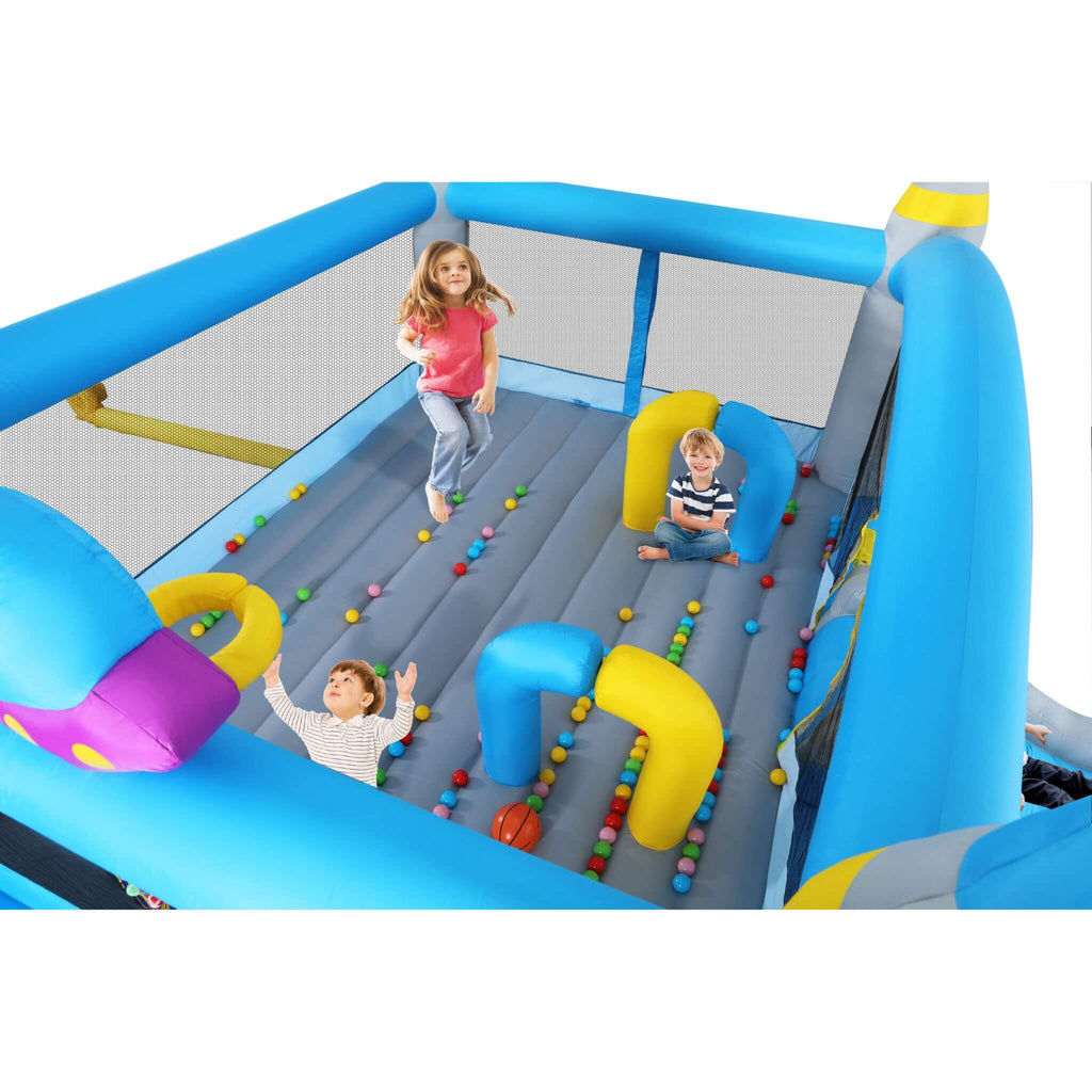 Extra Large Multifunctional Jump 'N Slide Inflatable Bouncer With Blower (SAK81243) - Saksby Wholesale - Kids Playing