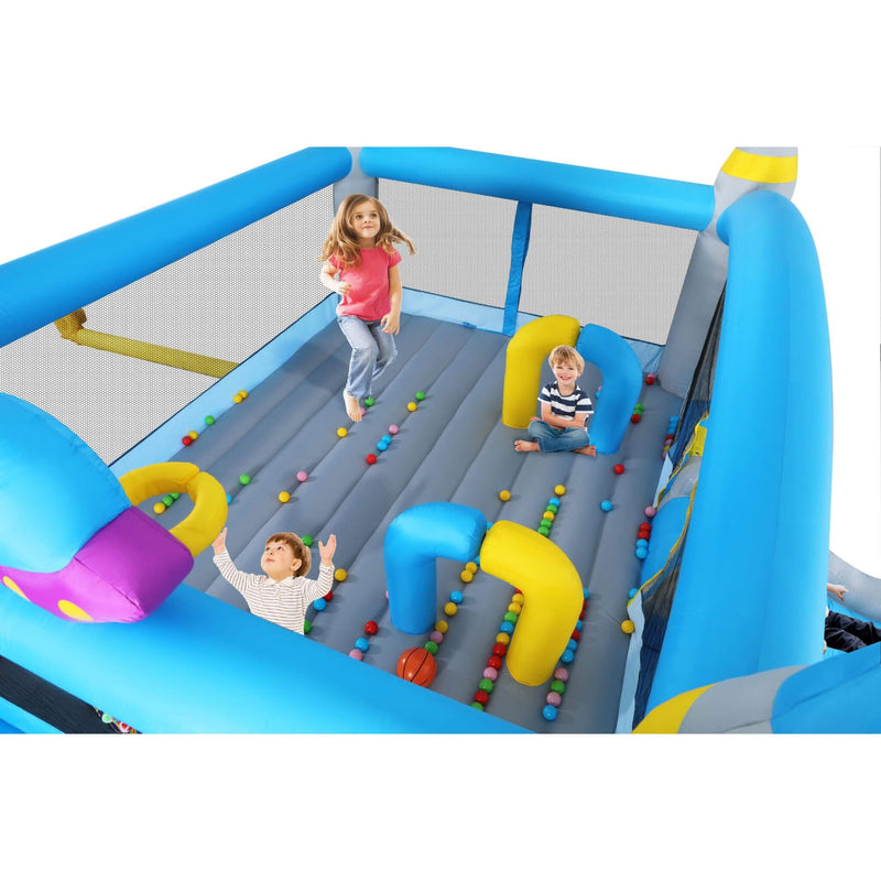 Extra Large Multifunctional Jump 'N Slide Inflatable Bouncer With Blower (SAK81243) - Saksby Wholesale - Kids Playing