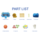 Extra Large Multifunctional Jump 'N Slide Inflatable Bouncer With Blower (SAK81243) - Saksby Wholesale - Part List
