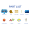 Extra Large Multifunctional Jump 'N Slide Inflatable Bouncer With Blower (SAK81243) - Saksby Wholesale - Part List