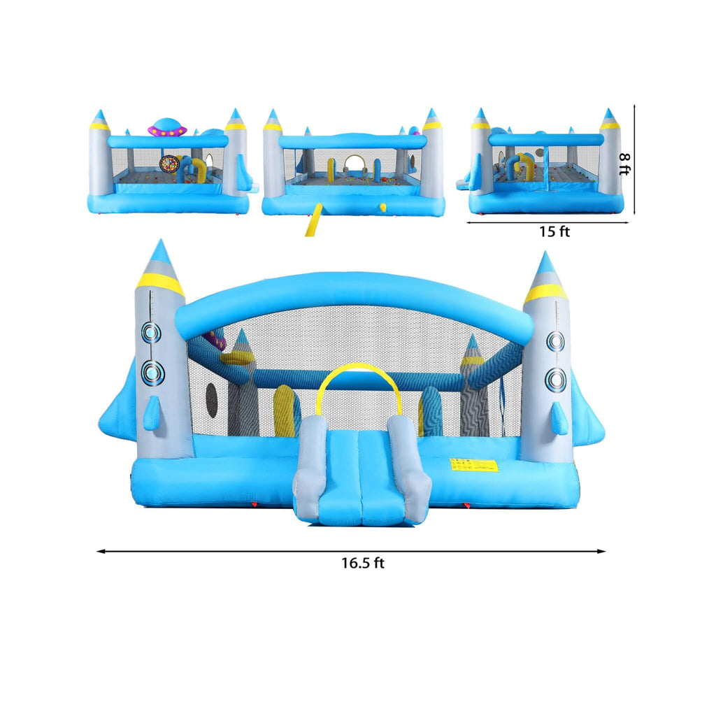 Extra Large Multifunctional Jump 'N Slide Inflatable Bouncer With Blower (SAK81243) - Saksby Wholesale - Product Dimensions