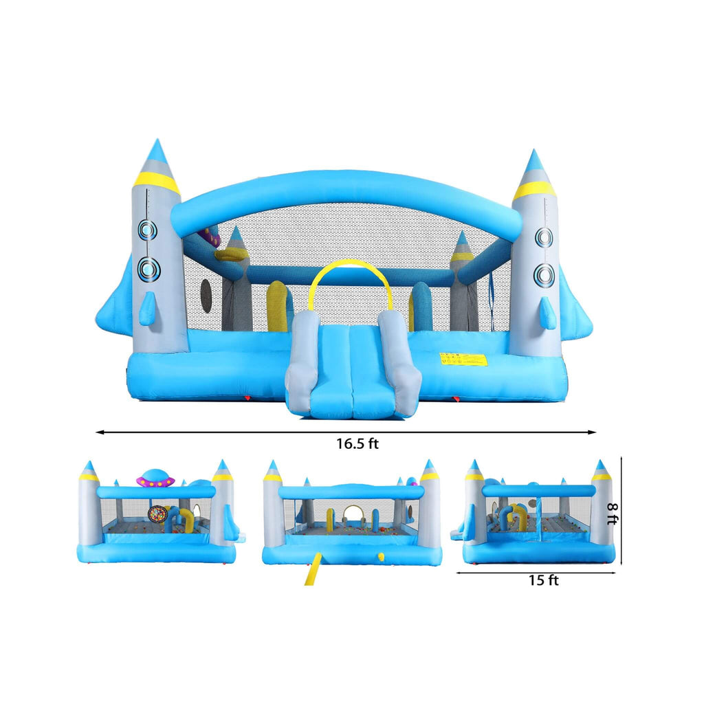 Extra Large Multifunctional Jump 'N Slide Inflatable Bouncer With Blower (SAK81243) - Saksby Wholesale - Product Size