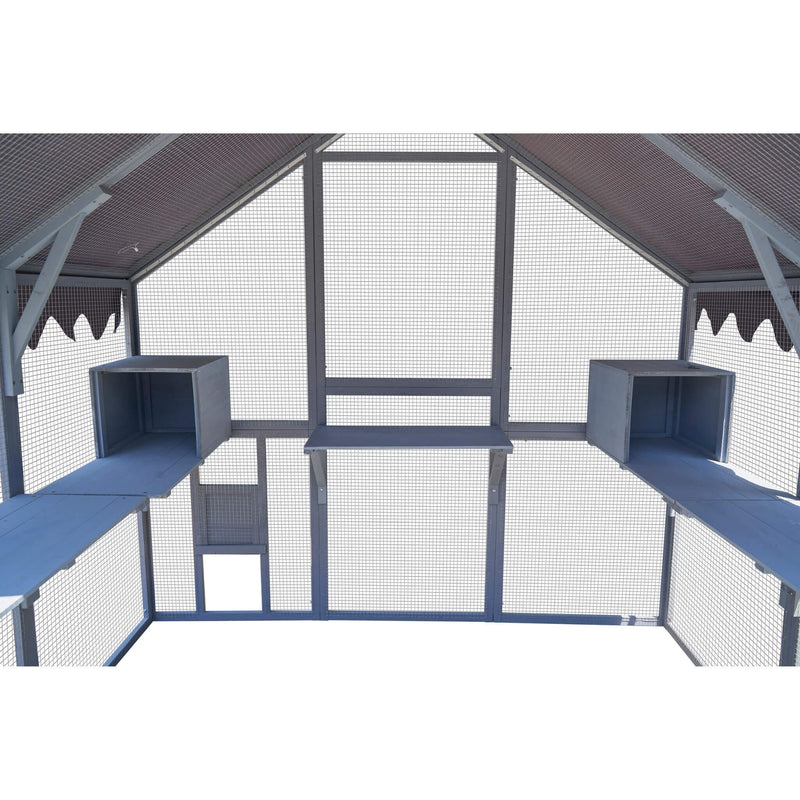 Extra Large Outdoor Cat Kitten Playpen House With Platforms, And Waterproof Cover (SAK55092) - Saksby Wholesale - Inside Details