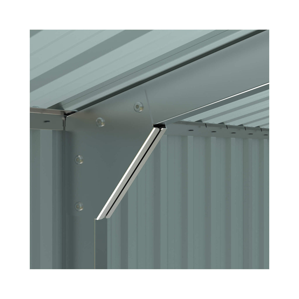 Extra-Large Outdoor Galvanized Steel Outdoor Storage Shed With Skylight Roof (SAK42671) - Saksby Wholesale - Beam