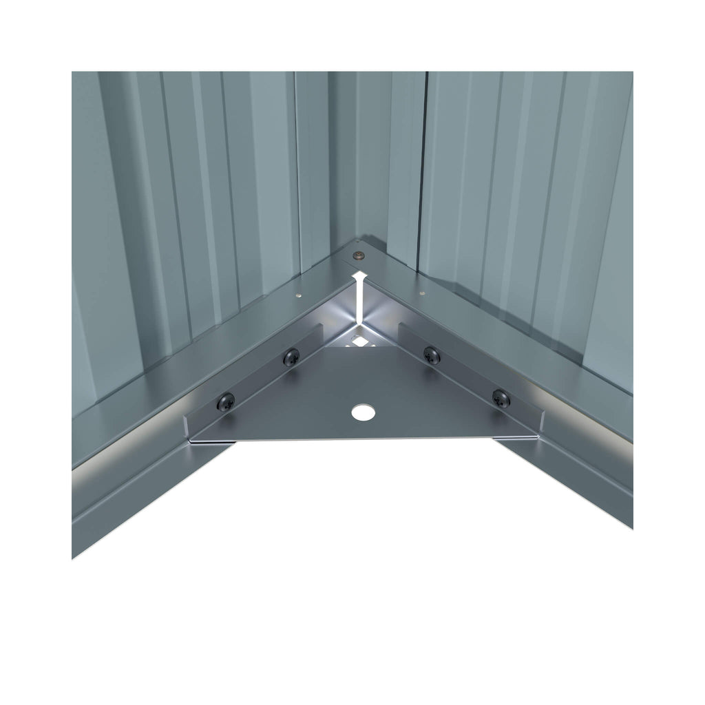 Extra-Large Outdoor Galvanized Steel Outdoor Storage Shed With Skylight Roof (SAK42671) - Saksby Wholesale - Corner Bracket