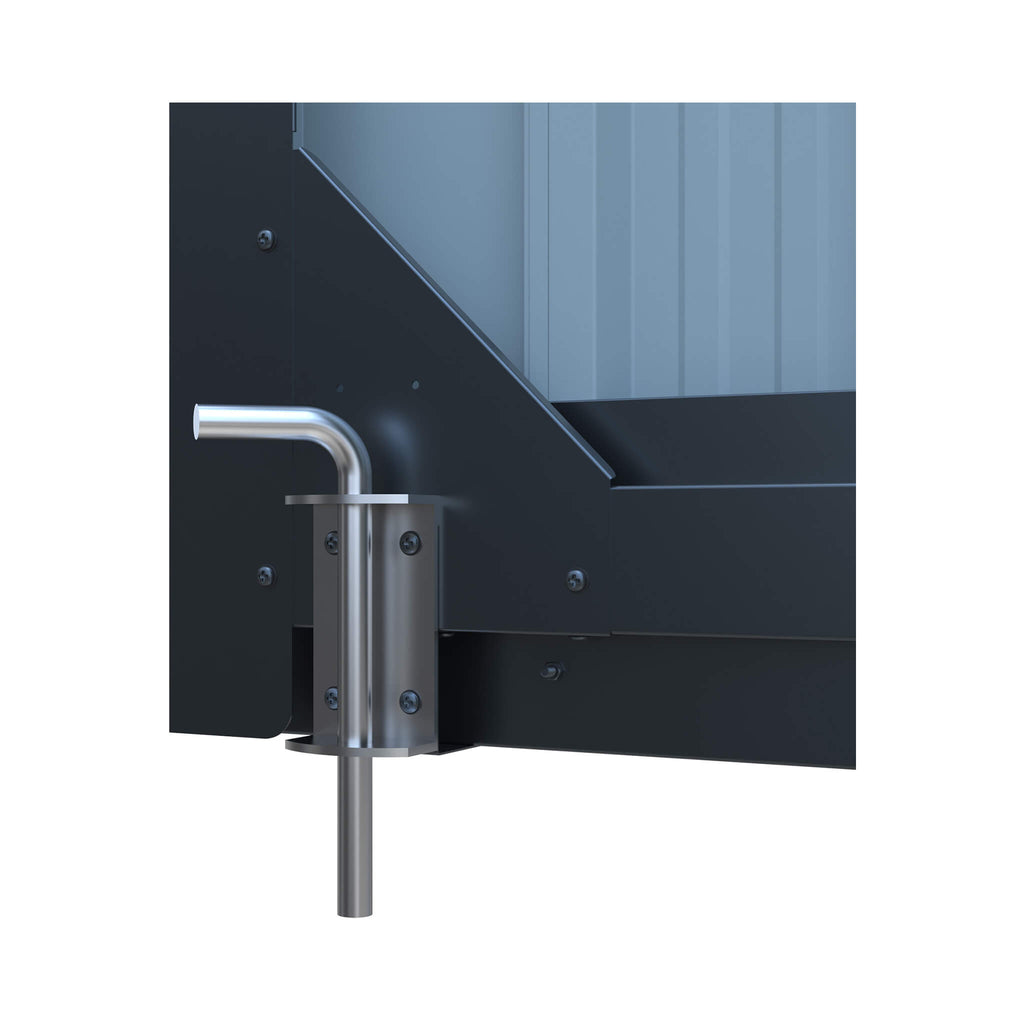Extra-Large Outdoor Galvanized Steel Outdoor Storage Shed With Skylight Roof (SAK42671) - Saksby Wholesale - Door Latch