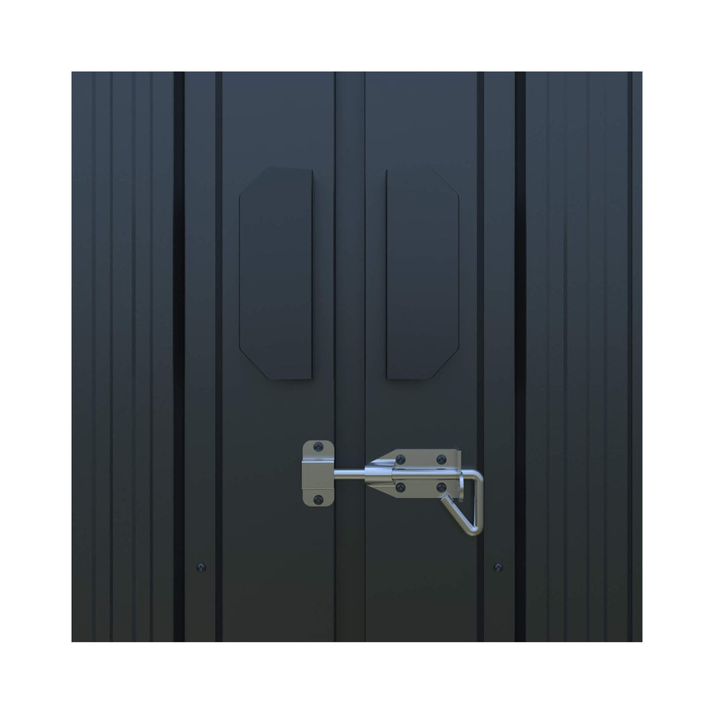Extra-Large Outdoor Galvanized Steel Outdoor Storage Shed With Skylight Roof (SAK42671) - Saksby Wholesale - Door Lock