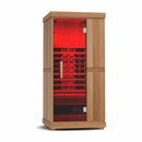 FINNMARK 1-Person FullSpectrum Home Infrared Sauna With Bluetooth Audio (SAK18374) - SAKSBY With Red Lightning