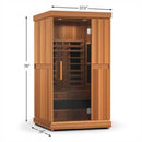 FINNMARK 1-Person FullSpectrum Home Infrared Sauna With Bluetooth Audio (SAK18374) - SAKSBY Dimensions View