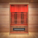 FINNMARK 2-Person Full-Spectrum Home Infrared Sauna With Built In LCD Touchscreen Controller (SAK94731) - SAKSBY Inside View