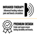 Finnmark FD-2 Full-Spectrum 2-Person Home Infrared Sauna With Built-In LCD Touchscreen Controller [FD-KN002] (SAK94731) - Saksby Wholesale - Features View