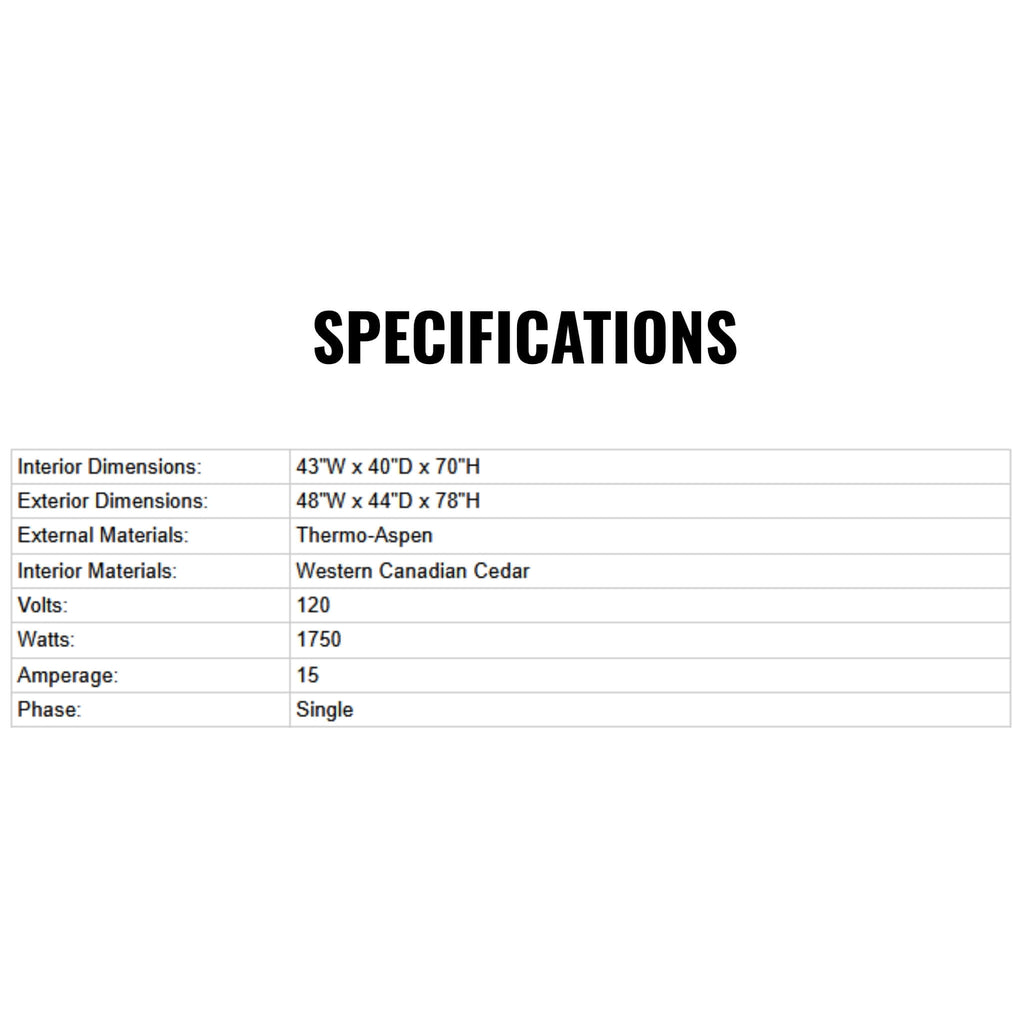 Finnmark FD-2 Full-Spectrum 2-Person Home Infrared Sauna With Built-In LCD Touchscreen Controller [FD-KN002] (SAK94731)  - Saksby Wholesale -  Specifications 1 View