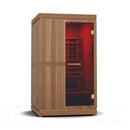FINNMARK FD-4 Trinity 2 Person Home Sauna With Infrared And 120V Traditional Heater (SAK41865) - Saksby Wholesale - Front Right View
