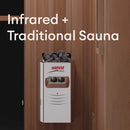 FINNMARK FD-4 Trinity 2 Person Home Sauna With Infrared And 120V Traditional Heater (SAK41865) - Saksby Wholesale - Infrared Features View
