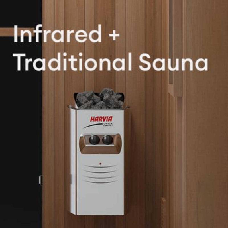 FINNMARK FD-4 Trinity 2 Person Home Sauna With Infrared And 120V Traditional Heater (SAK41865) - SAKSBY Features View