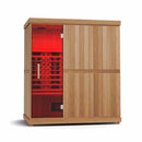 FINNMARK Full Spectrum 4 Person Capacity Home Infrared Sauna With Adjustable Sauna Feet (SAK52689) - SAKSBY With Red Light