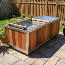 Finnmark SoulCold™ Premium 1-Person Cold And Hot Plunge (SAK85319) - Saksby Wholesale - Lifestyle Back View With Water Inside