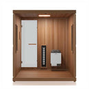 FINNMARK Trinity XL Home Infrared Sauna With Traditional Sauna Heater And  4 Person Capacity (SAK37258) - SAKSBY Inside View